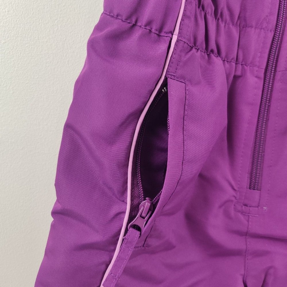 Athletech Performance Outerwear Purple Kids Snow Bibs Overalls Pants XS 4/5 - Picture 4 of 14